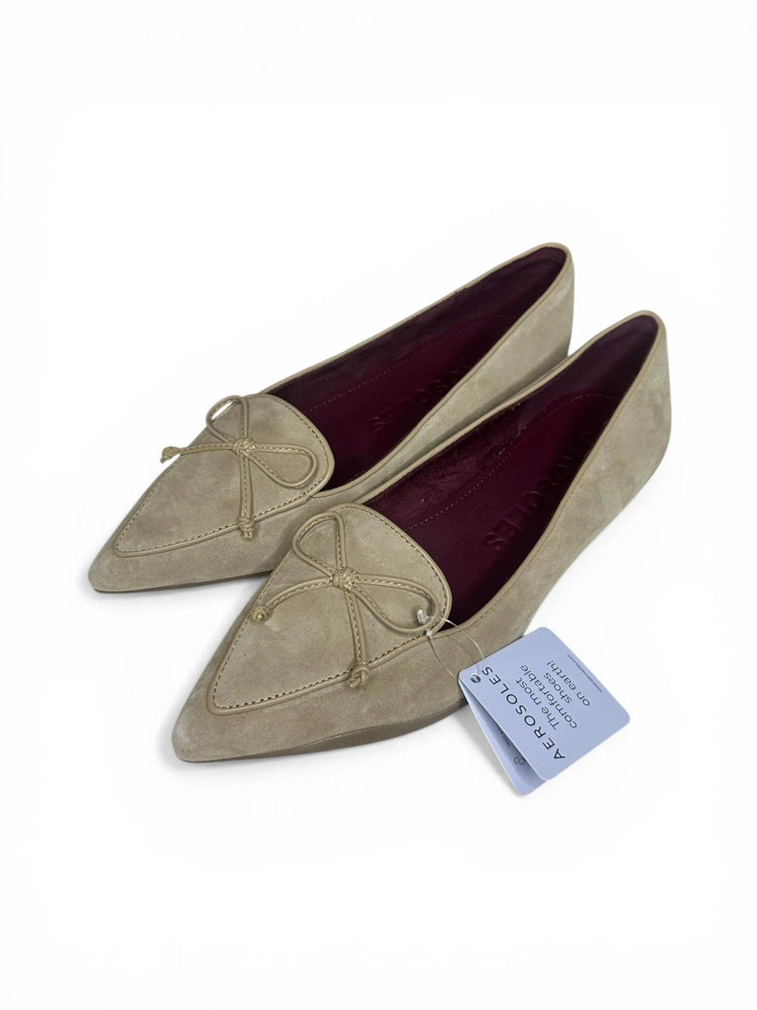 NIB Doran Women’s Taupe Suede Pointed Toe Flats Size 10.5M - photo 3