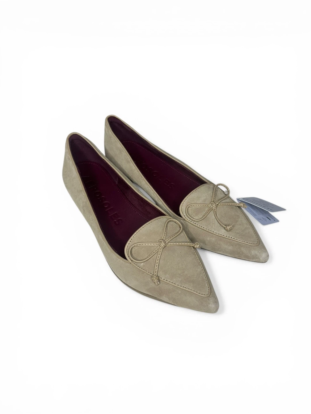 NIB Doran Women’s Taupe Suede Pointed Toe Flats Size 10.5M - photo 2