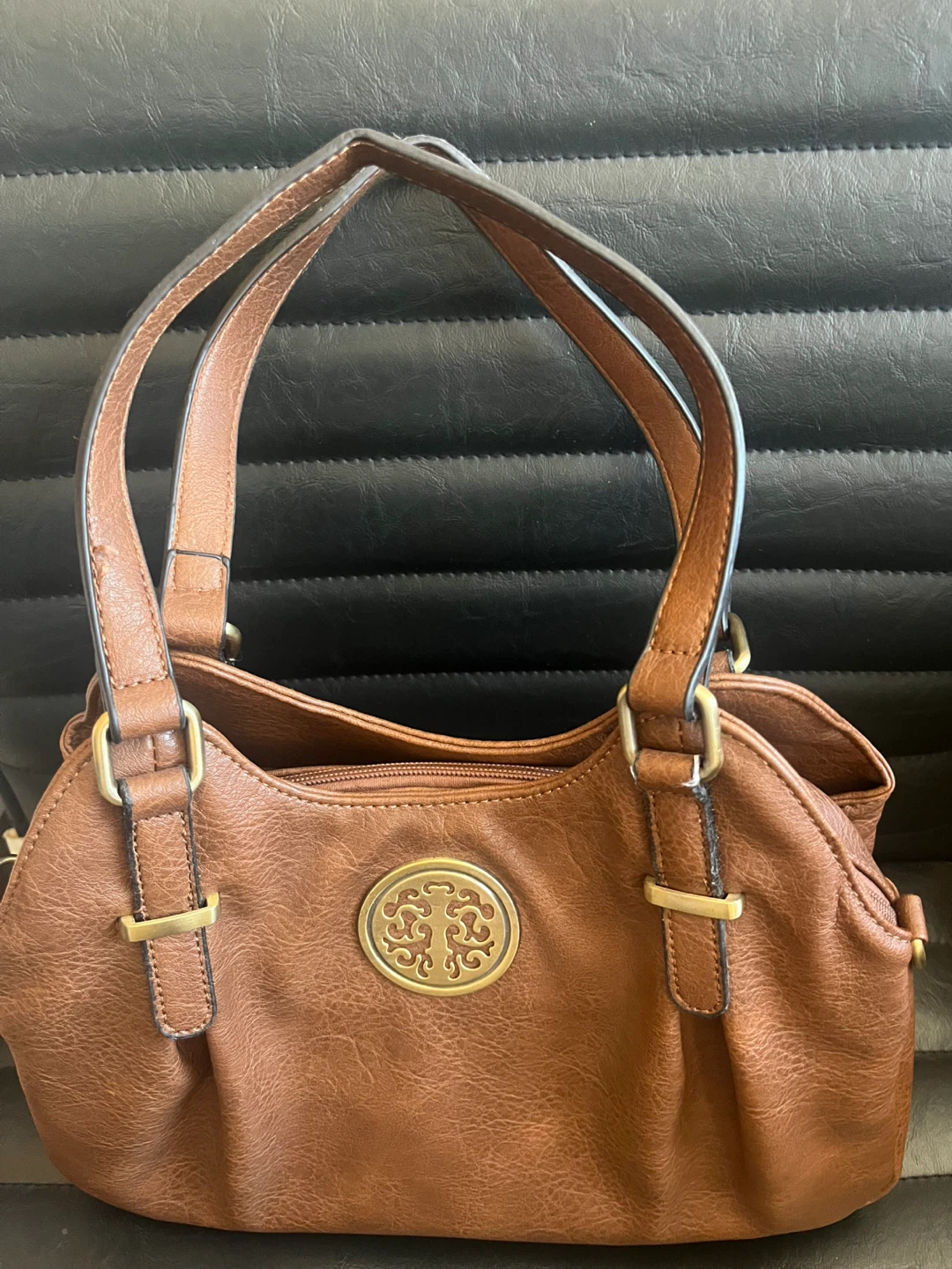 Brown Faux Leather Handbag - photo 2