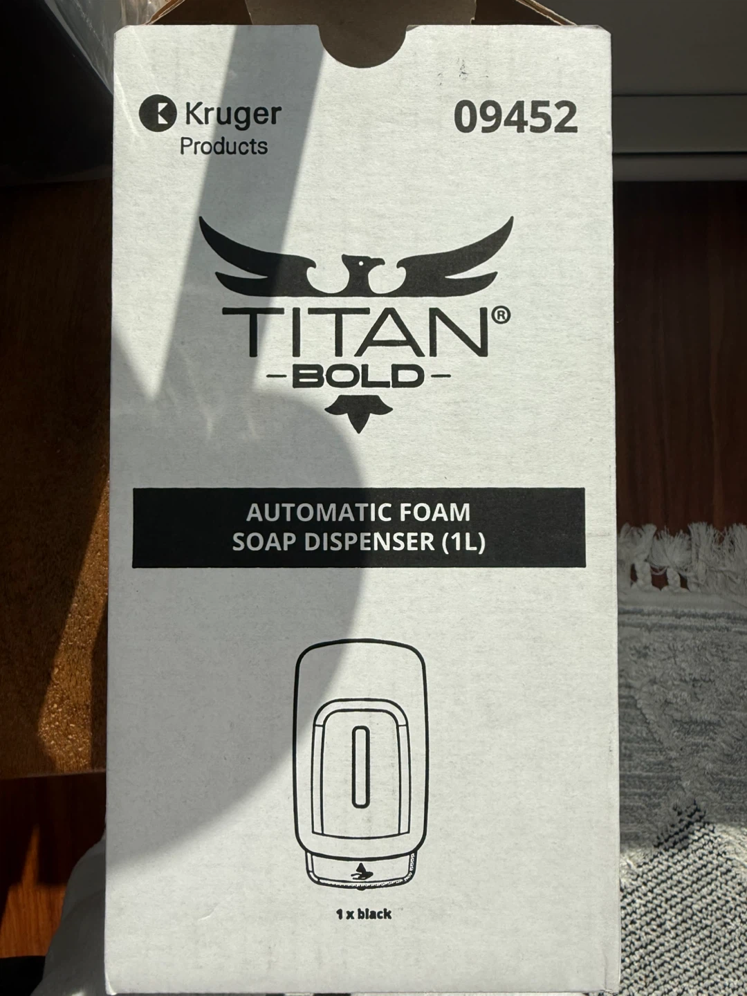 Kruger Titan-Bold Automatic Foam Soap Dispenser (1L) - Black