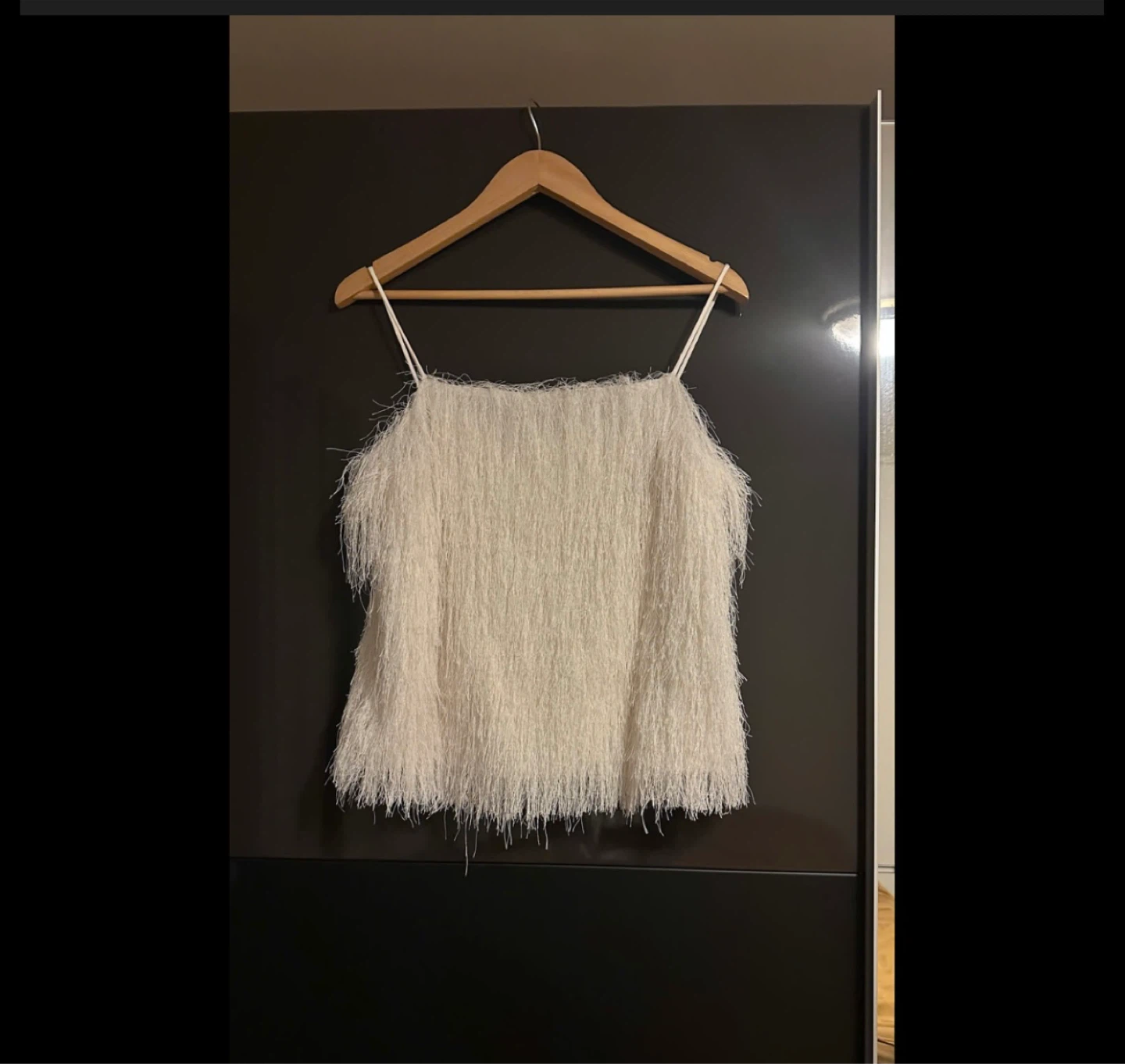 White Fringe Cami Top - photo 2