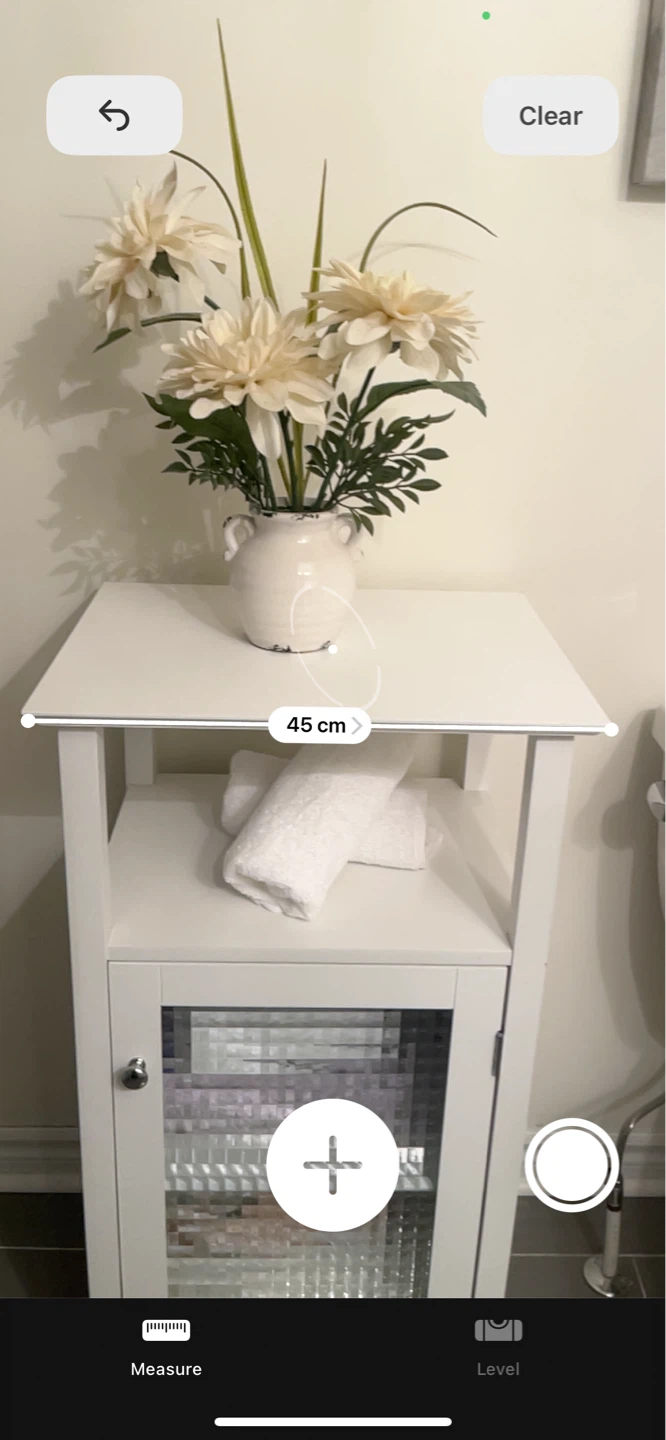 White Bathroom Storage Cabinet with Glass Door - photo 3