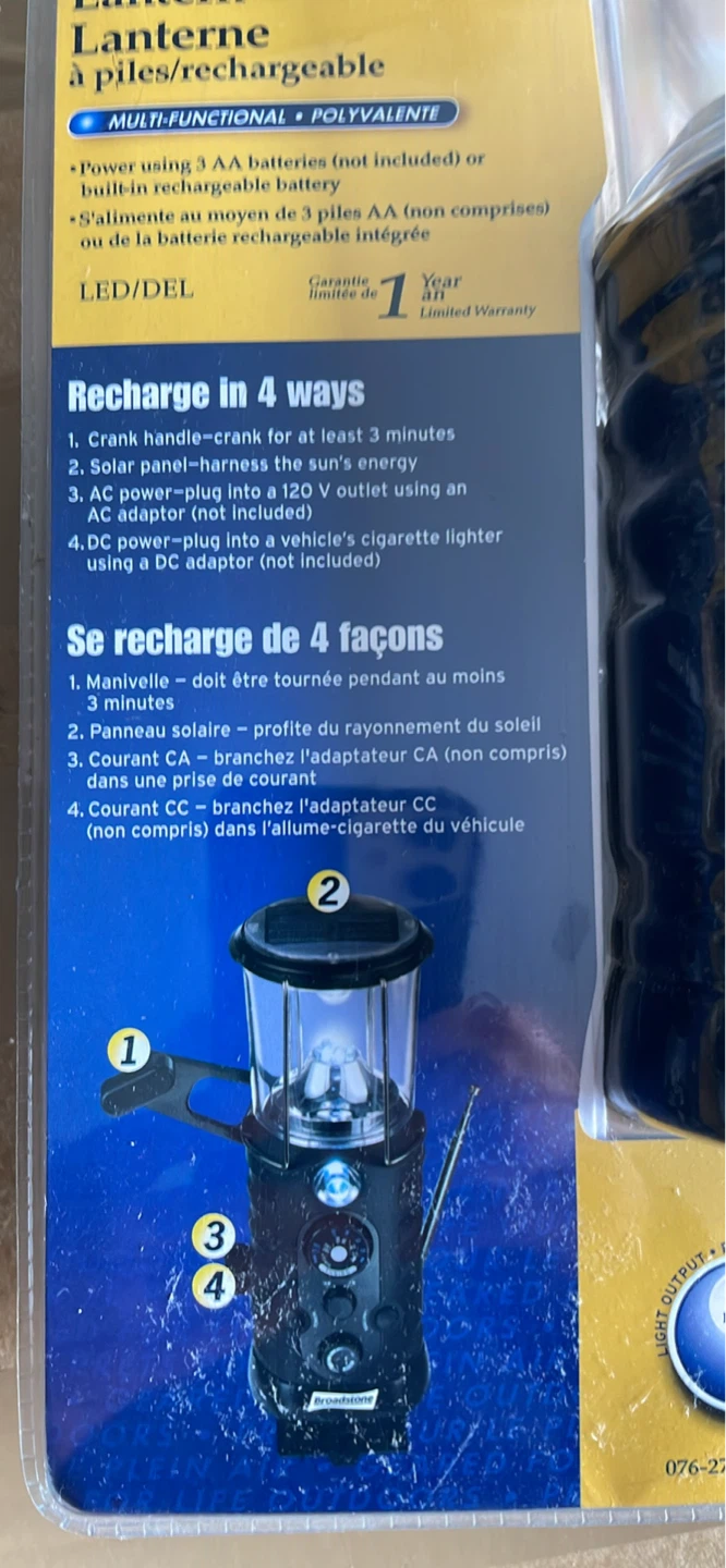 Broadstone Battery-Operated Rechargeable Lantern - photo 2