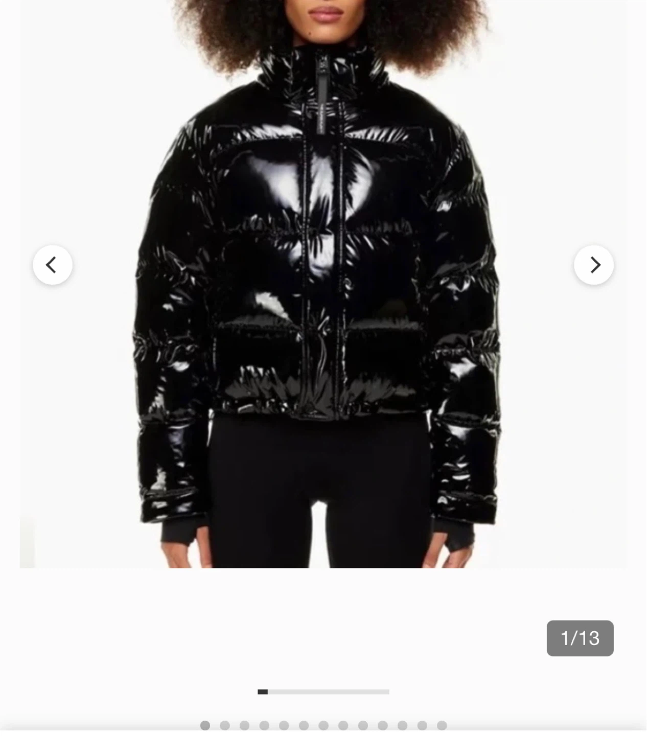 Aritzia Superpuff Lacquer Black