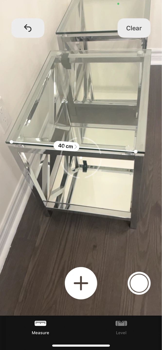 Set of 2 Modern Glass & Chrome End Tables - photo 5