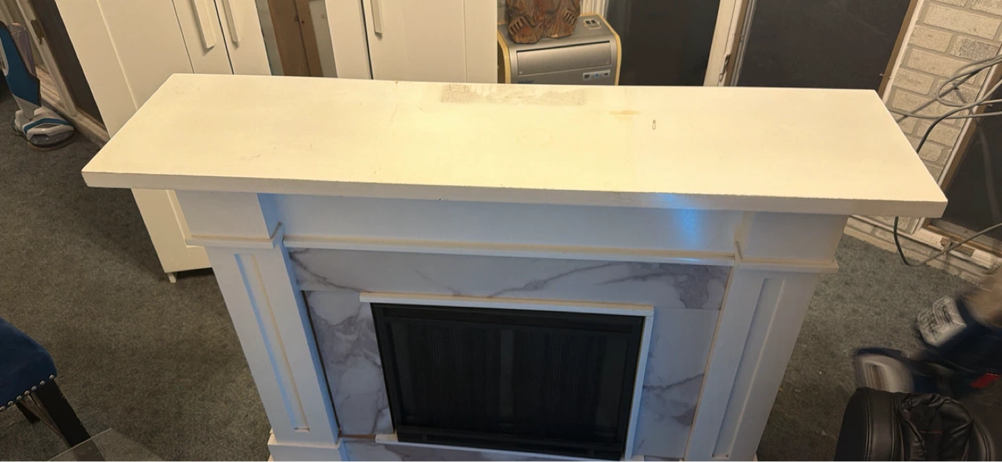 Electric Fireplace with Marble Surround - photo 2