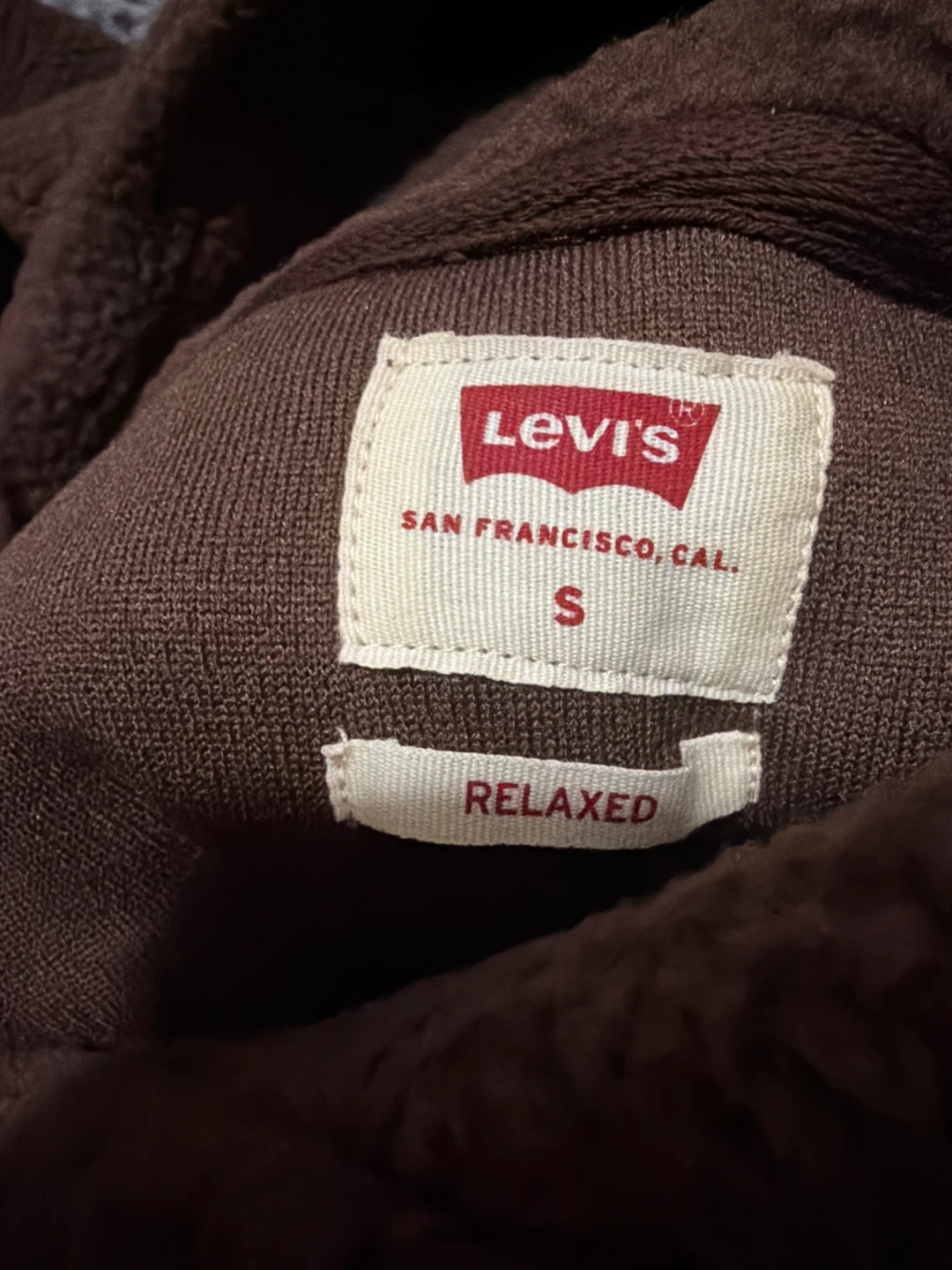 Levi's Brown Sherpa Hoodie Size S - photo 2