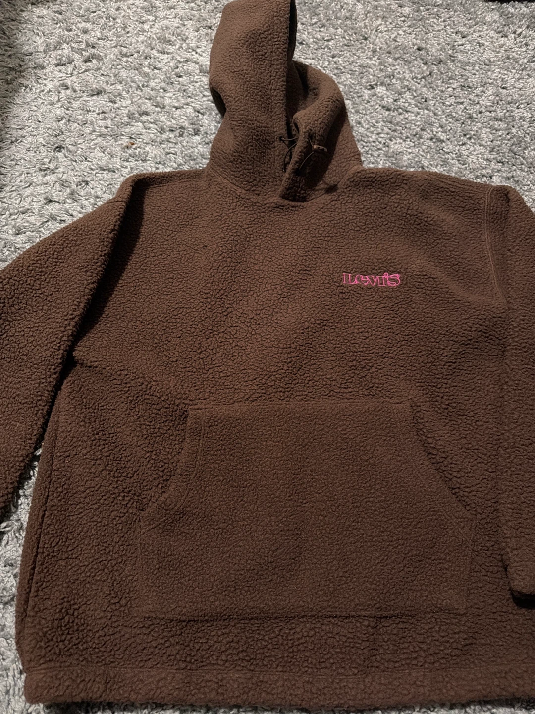 Levi's Brown Sherpa Hoodie Size S