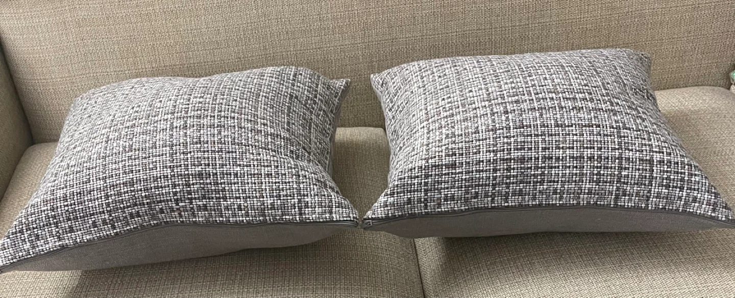 Set of 2 Square Decorative Accent Throw Pillows (Cushions) - photo 3