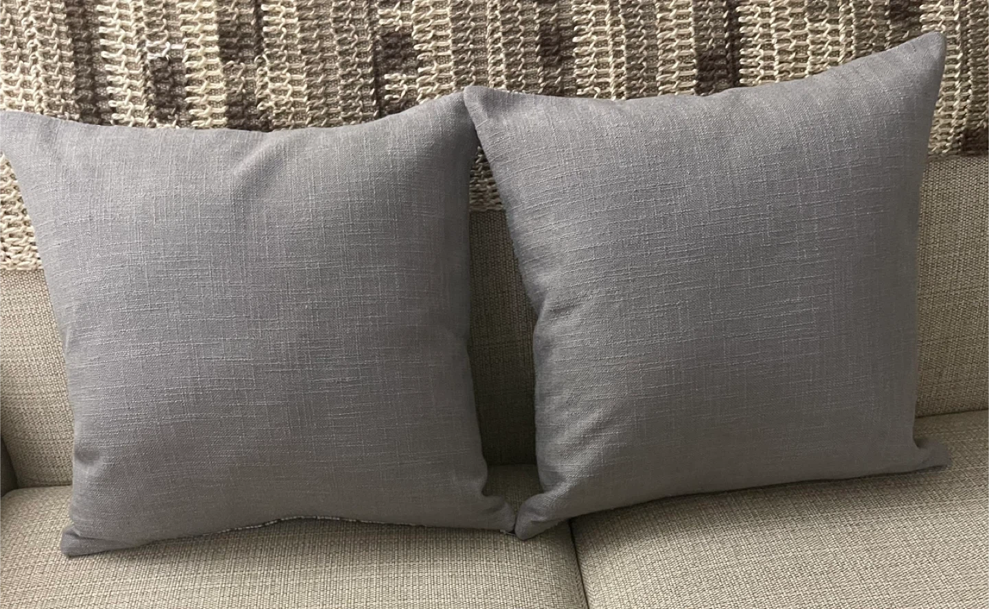 Set of 2 Square Decorative Accent Throw Pillows (Cushions) - photo 2
