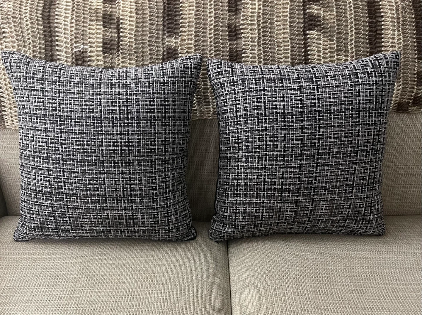 Set of 2 Square Decorative Accent Throw Pillows (Cushions) - photo 3