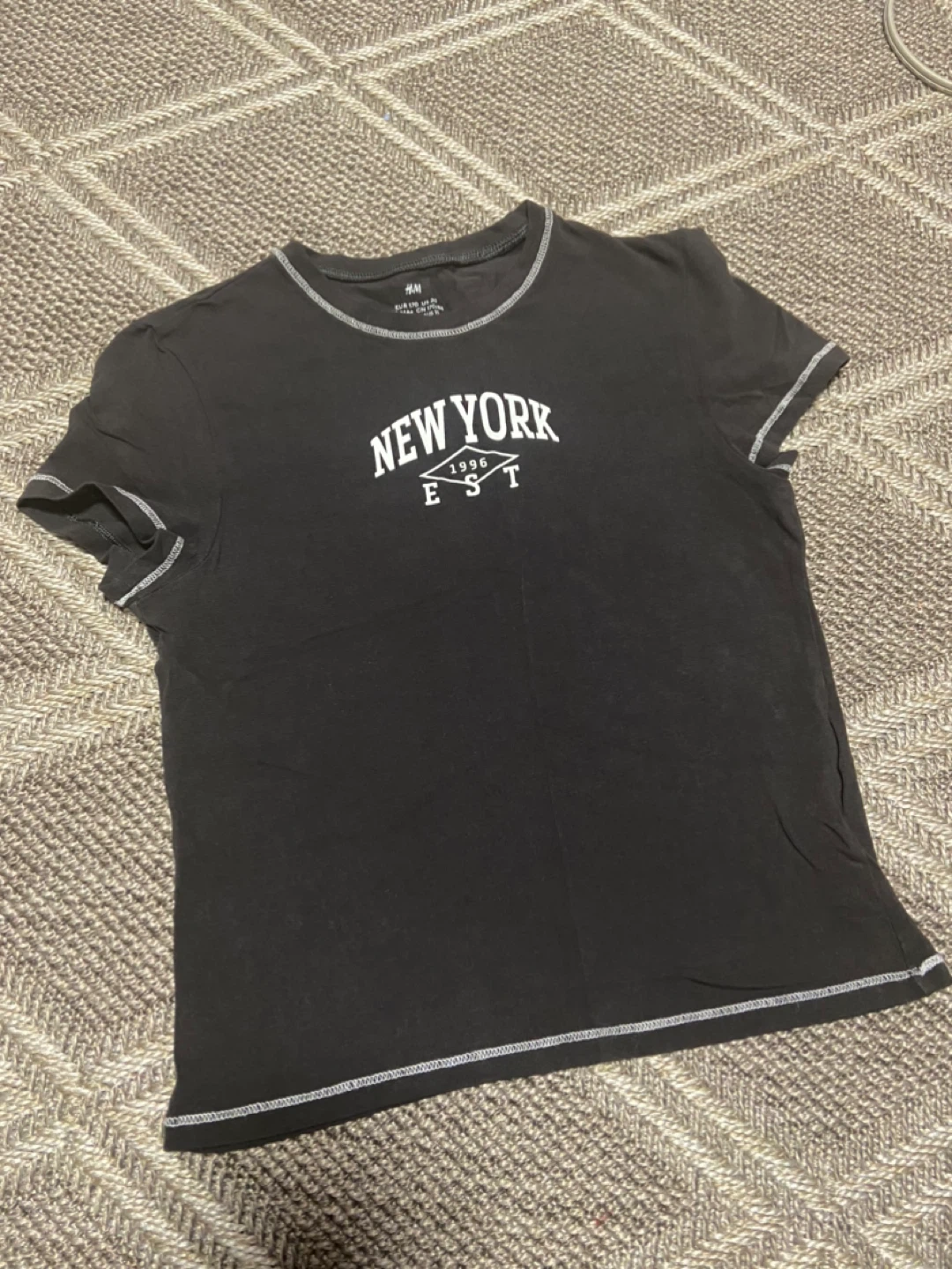 H&M Gray "New York Est. 1996" Baby Tee