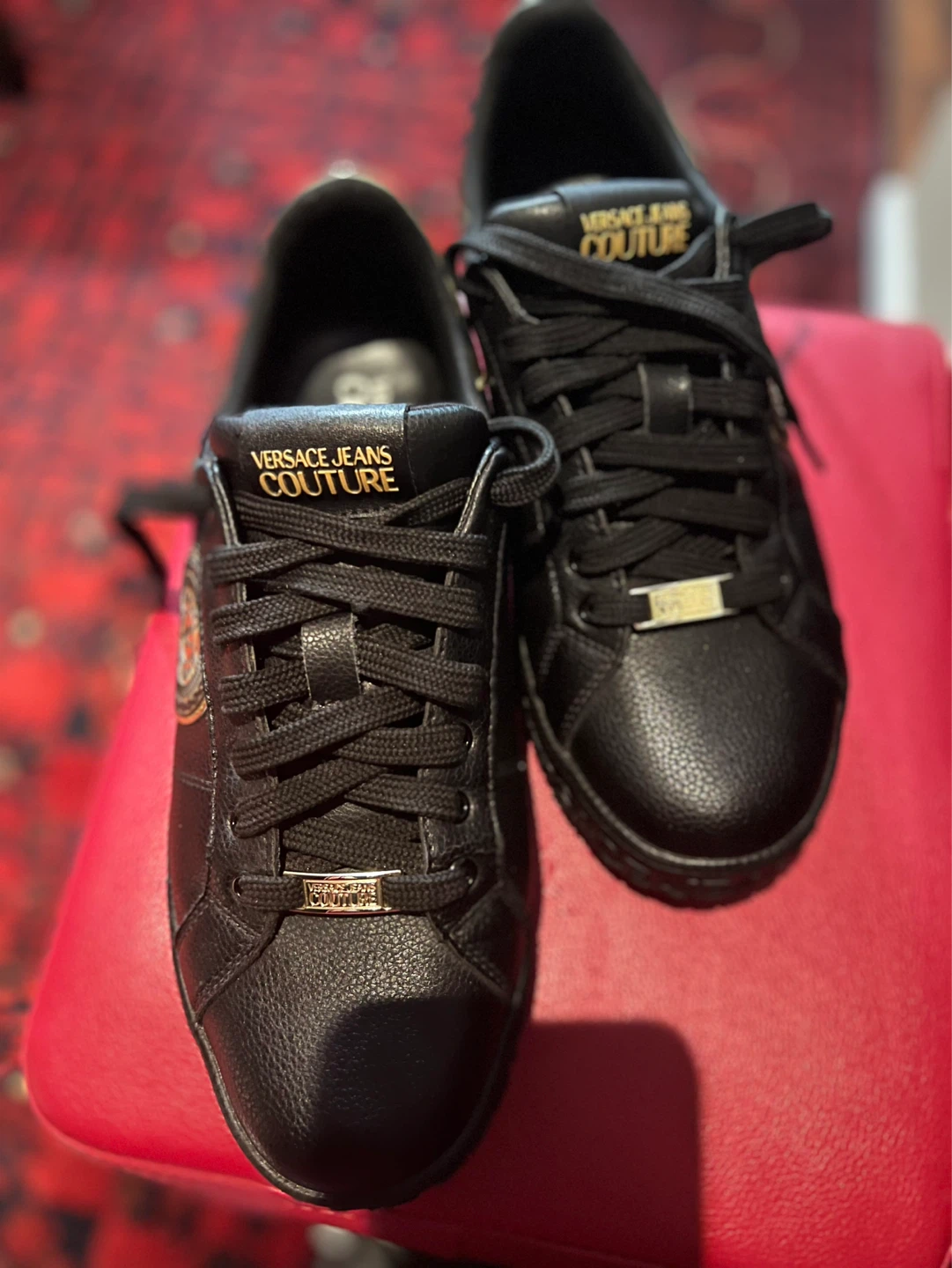 Versace Jeans Couture Black Sneakers with Gold Accents - photo 4