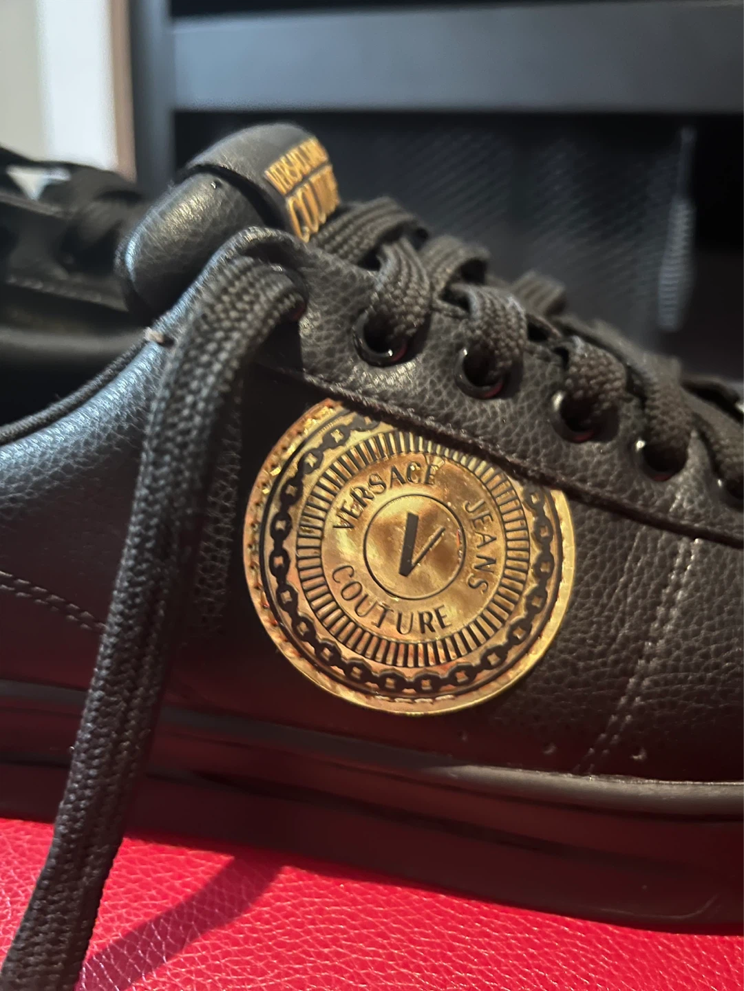 Versace Jeans Couture Black Sneakers with Gold Accents - photo 2