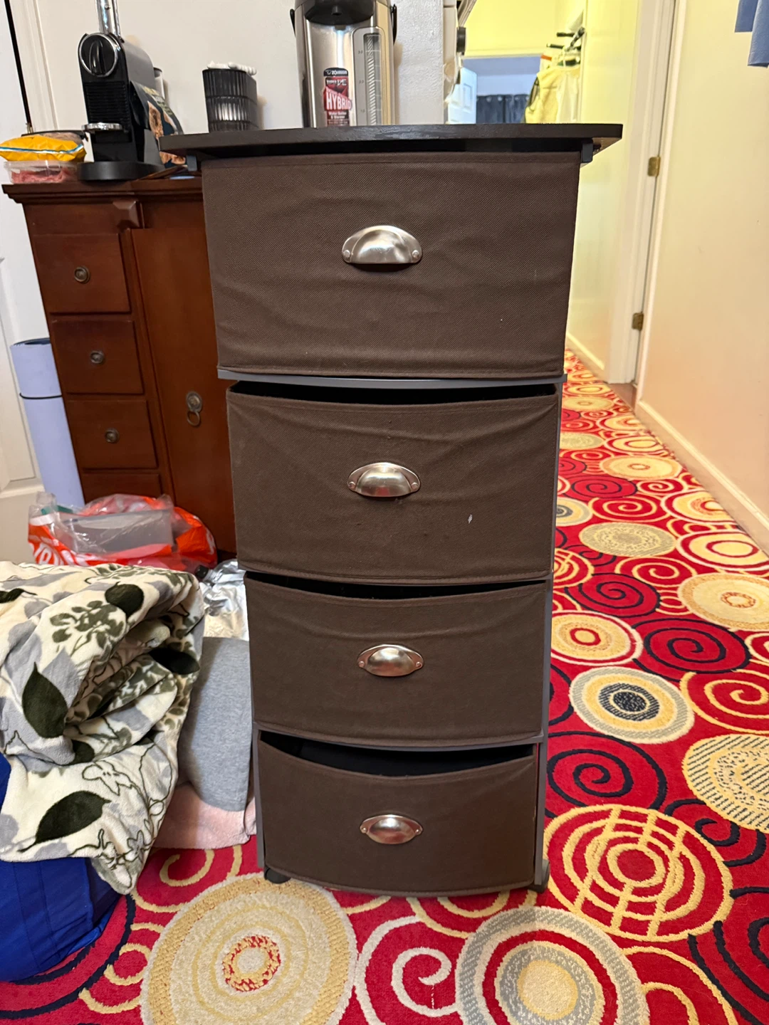 Brown 4-Drawer Fabric Storage Organizer