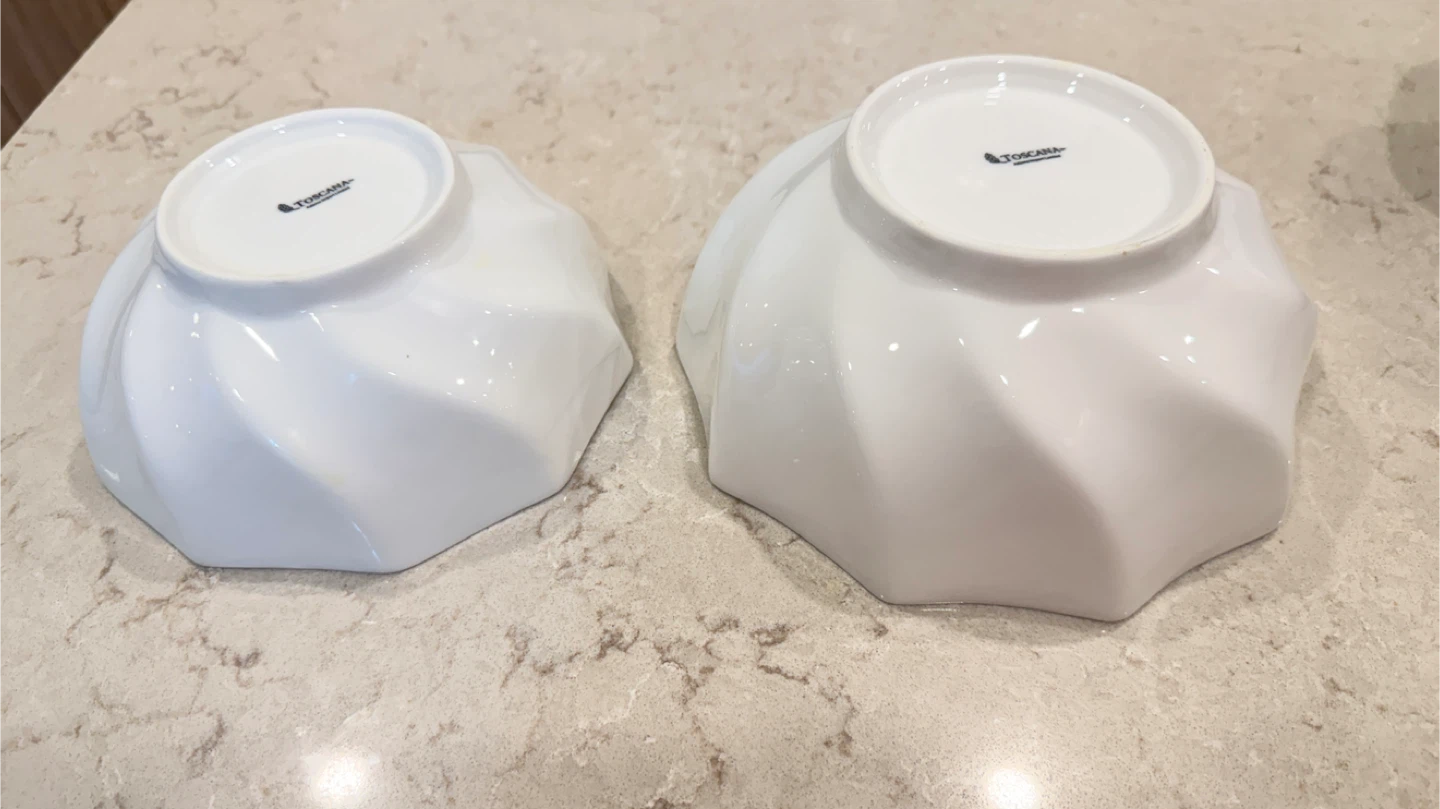 Toscana White Ceramic Serving Bowls (Set of 2) - photo 3