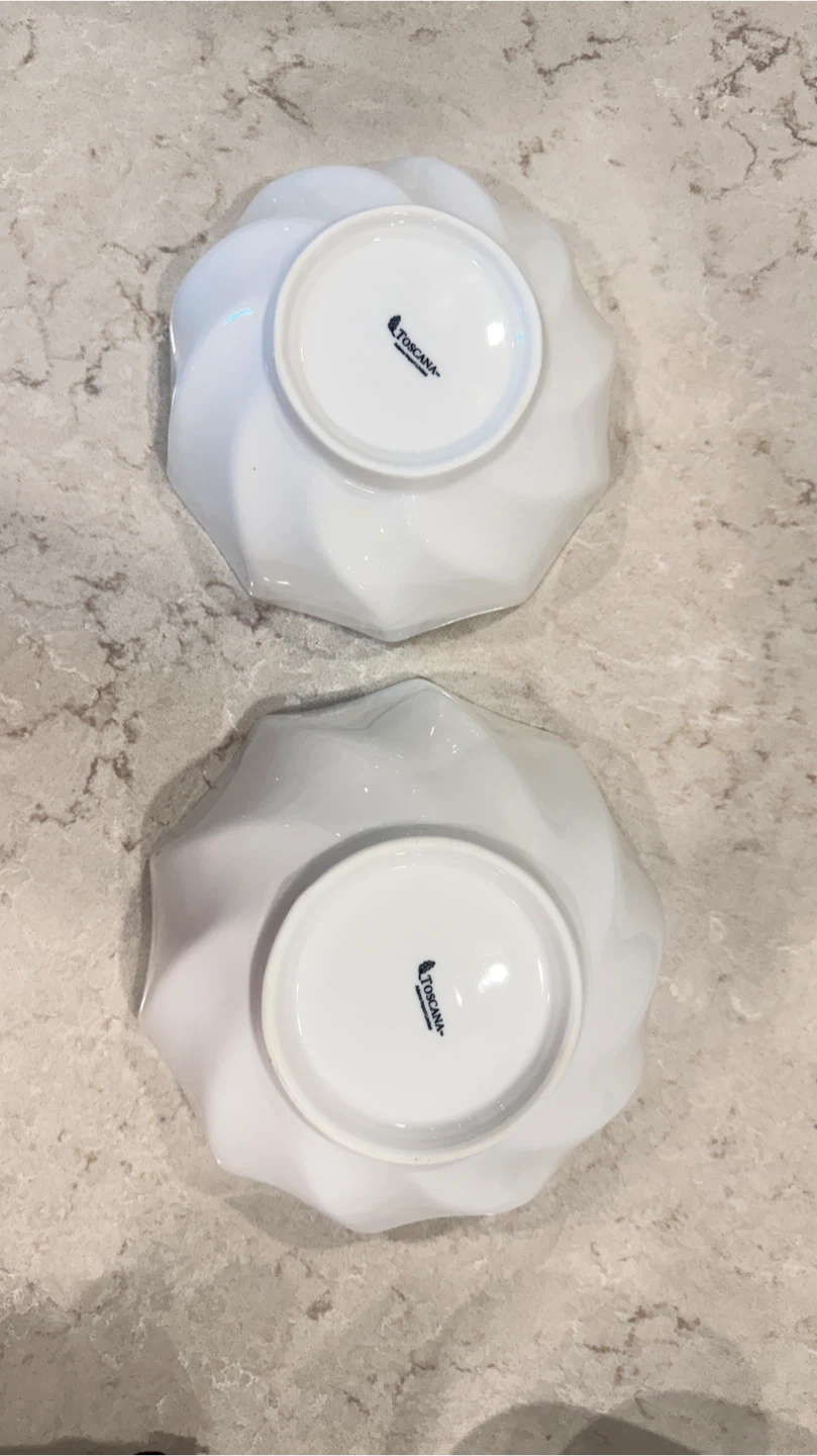 Toscana White Ceramic Serving Bowls (Set of 2) - photo 2