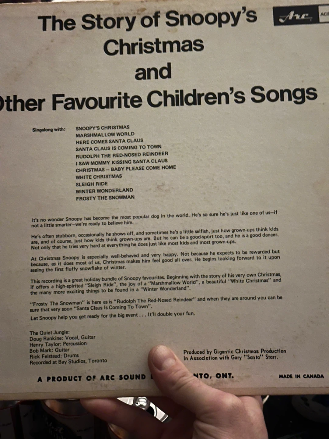 the story of snoopy’s christmas lp - photo 2