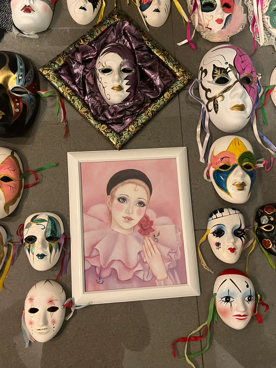 Large Collection of Vintage Venetian Masquerade Masks - photo 2