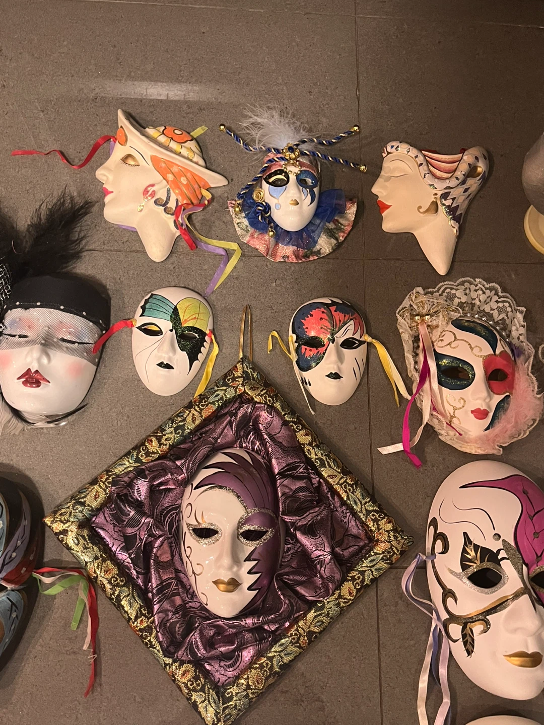 Large Collection of Vintage Venetian Masquerade Masks - photo 3