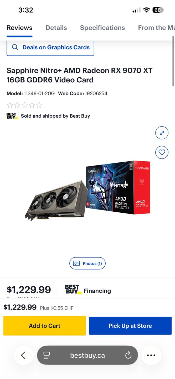 Sapphire Nitro+ AMD Radeon RX 9070 XT 16GB GDDR6 Video Card - photo 2