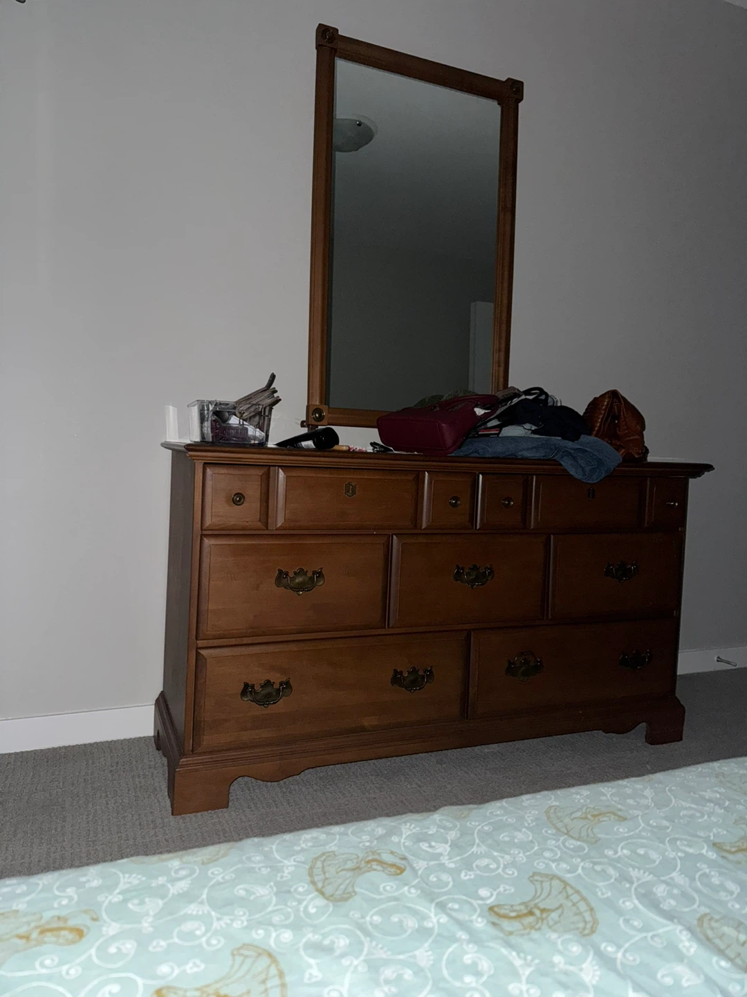Wooden Dresser with Mirror - photo 3