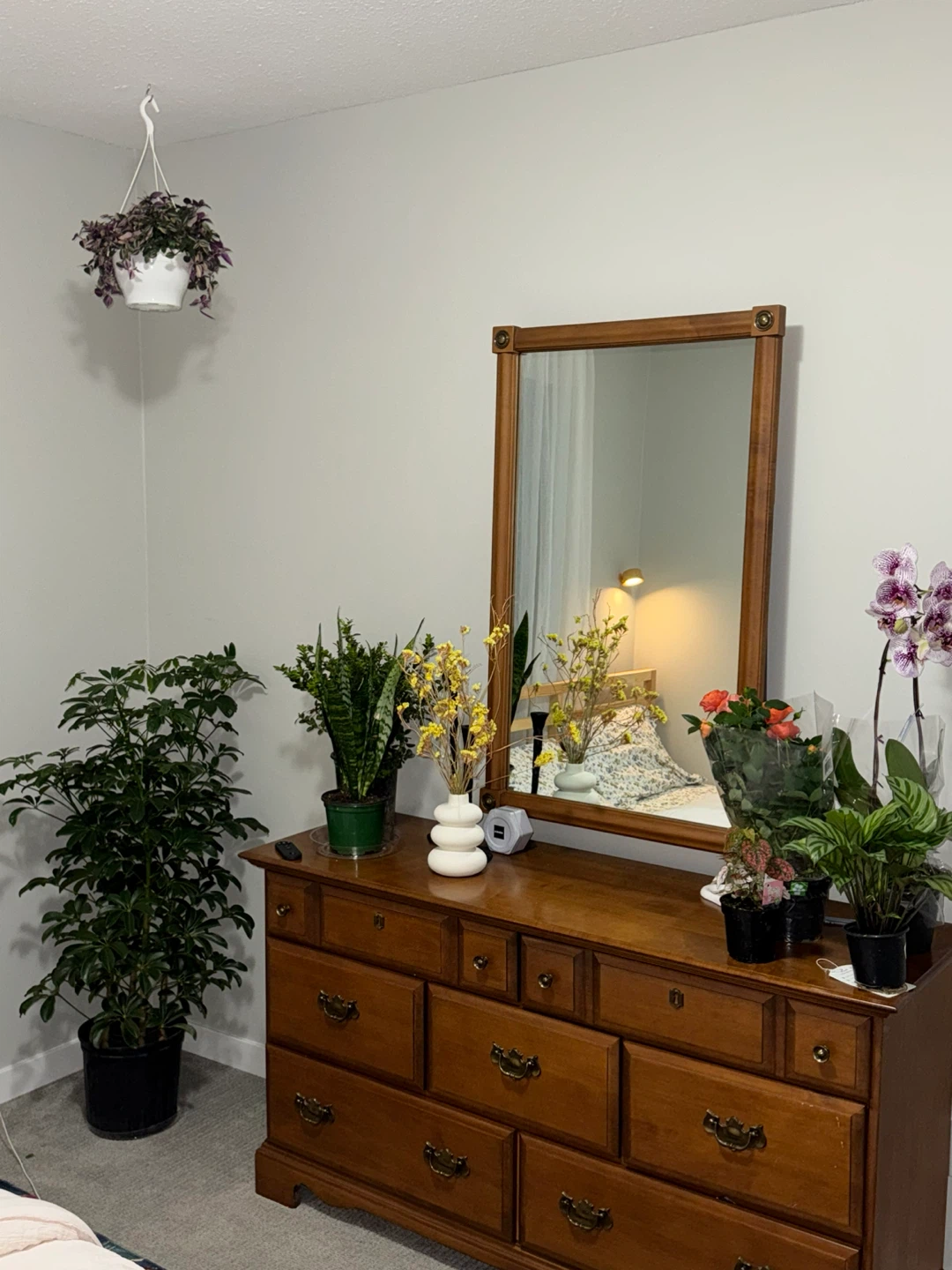 Wooden Dresser with Mirror - photo 2