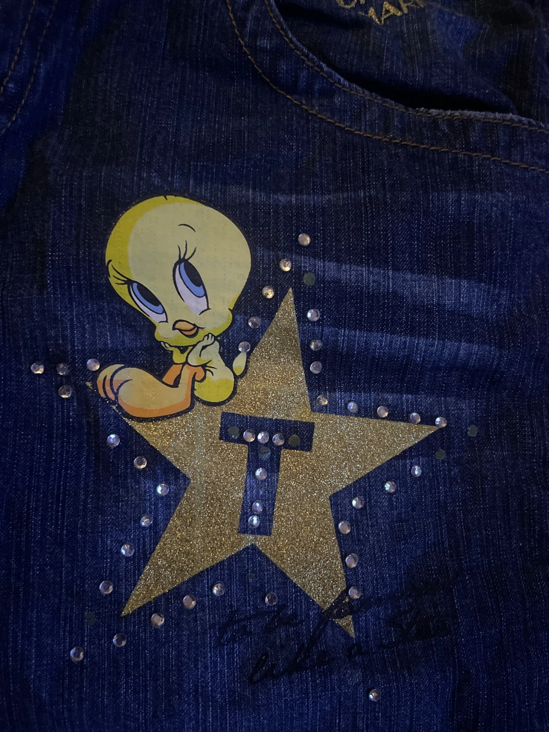 Tweety Bird Star Denim Jeans - photo 4