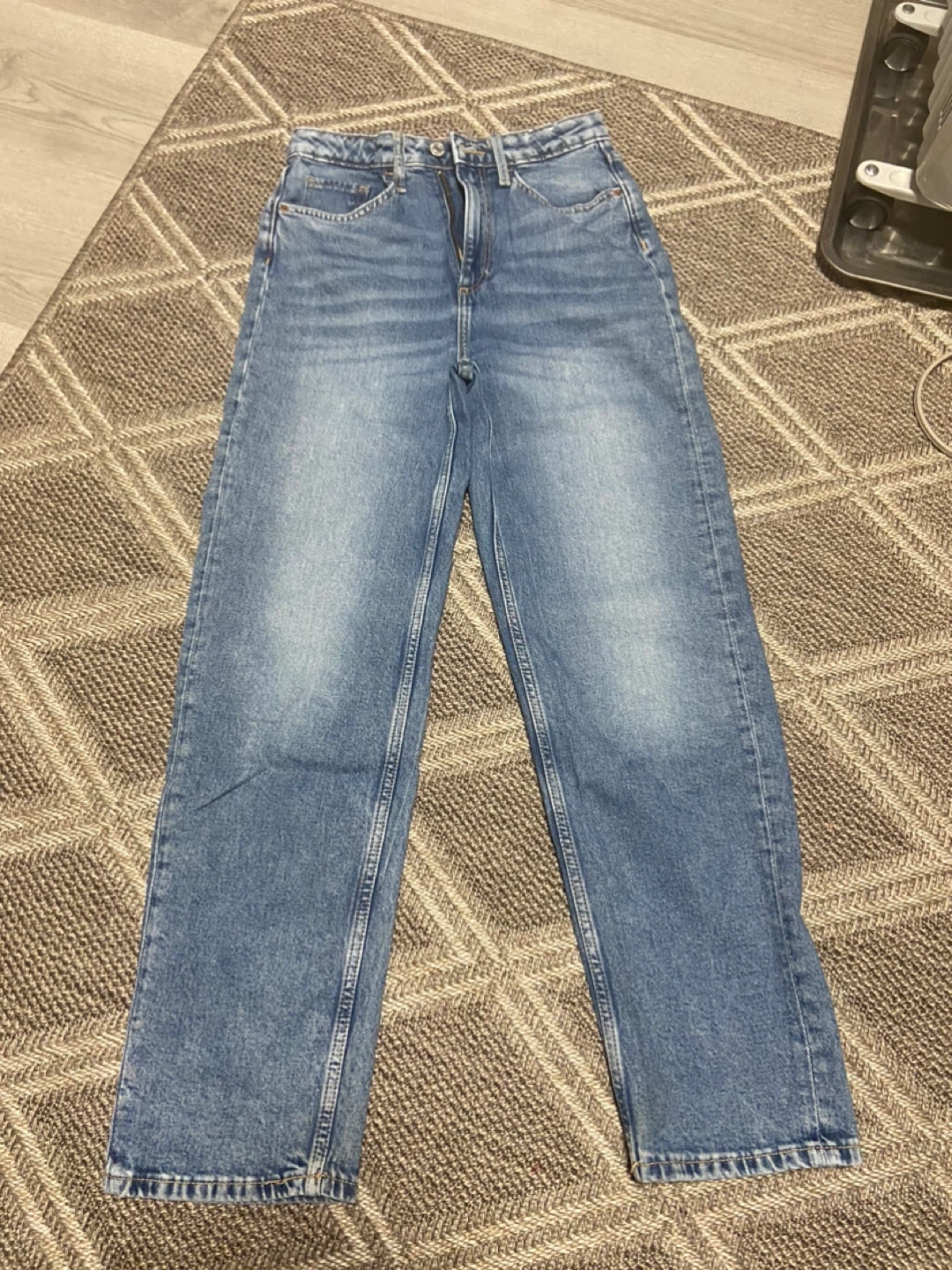 H&M Relaxed Fit High Waist Denim Jeans - Kids Size 11-12