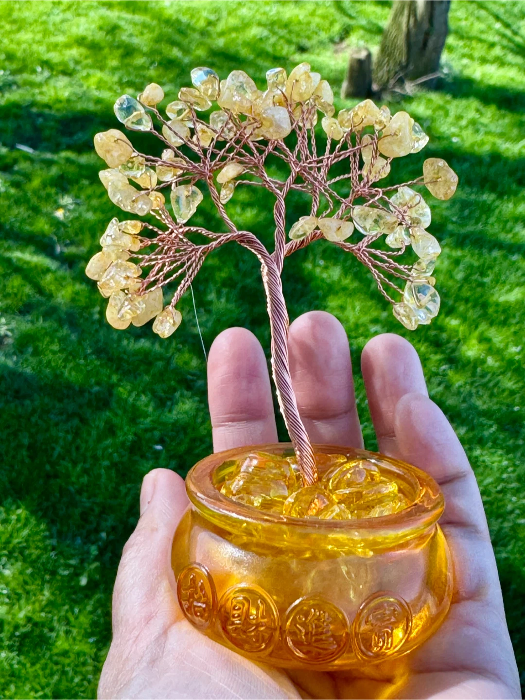 Citrine Crystal Gemstone Tree Decor