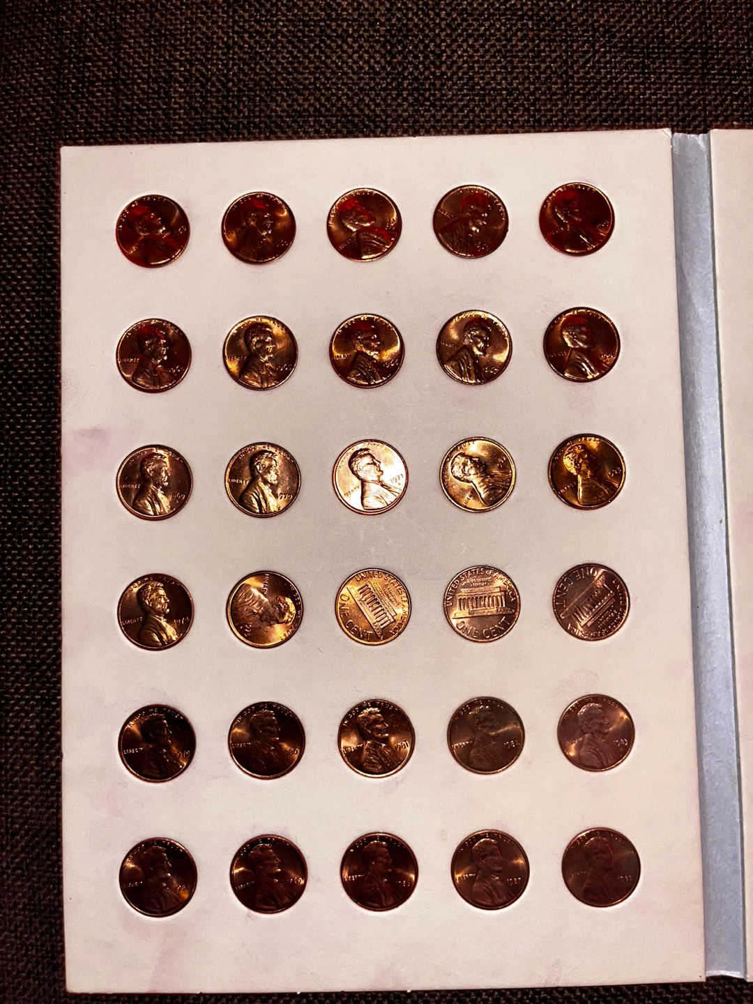 Collection of Lincoln Memorial Cents