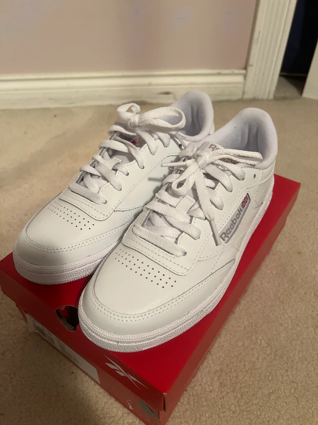 Reebok Club C 85 White Leather Sneakers
