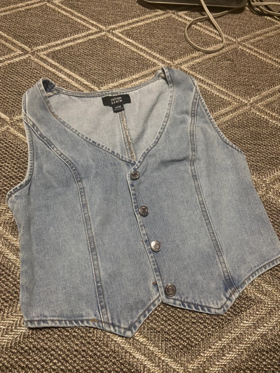 Refuge Denim Vest - Size M