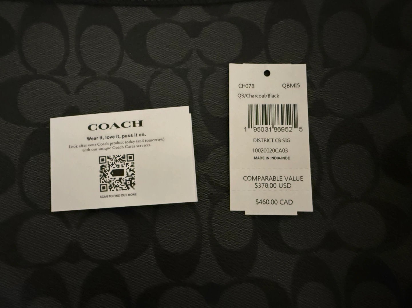 Coach District Crossbody Bag Charcoal/Black - photo 5