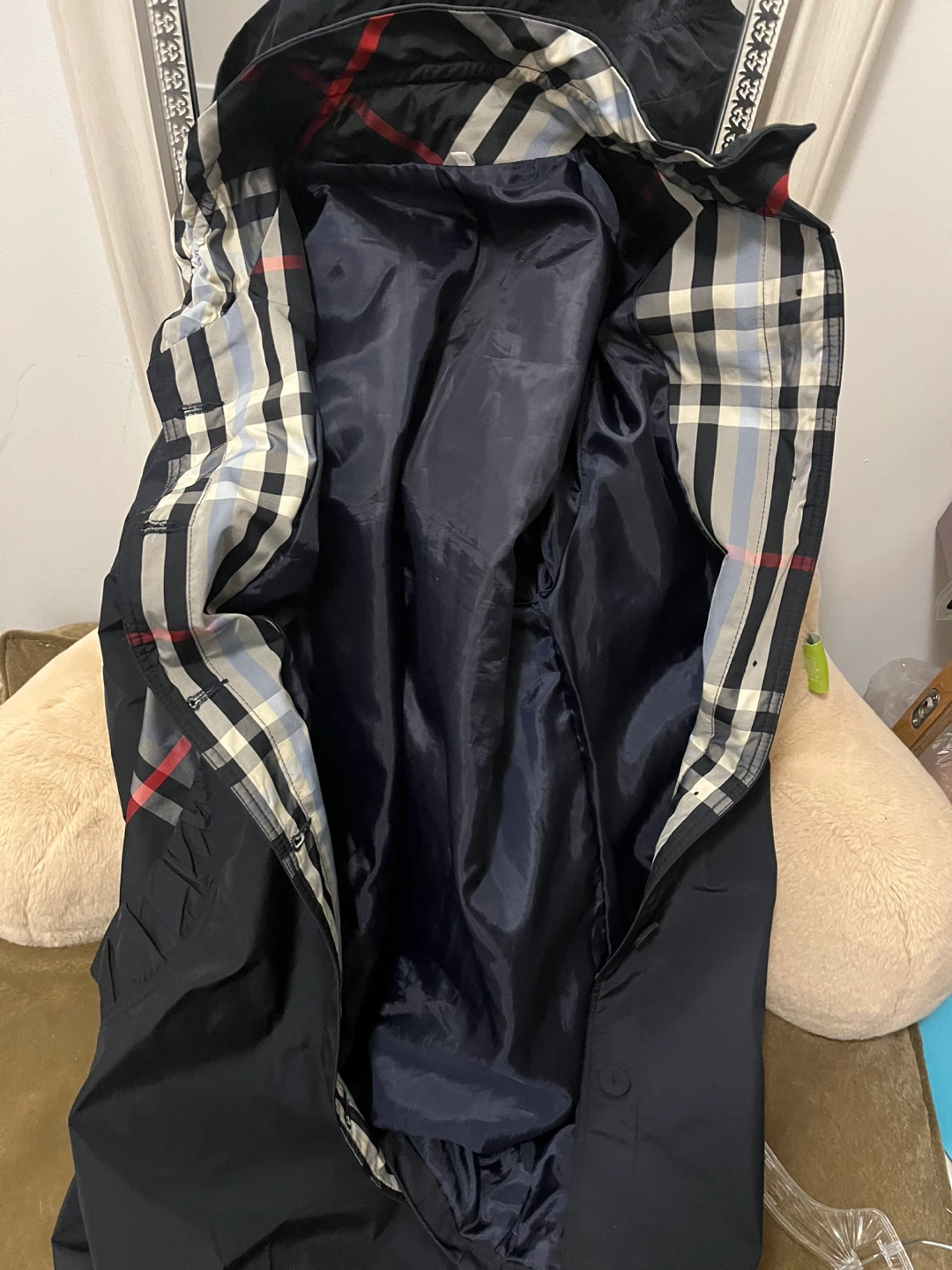 Black Trench Coat (Raincoat) – Burberry Style – Women’s Small - photo 5