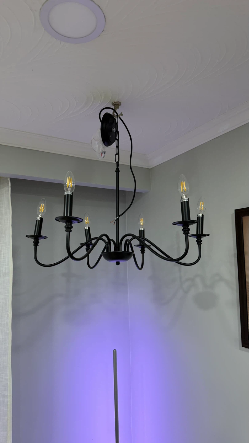 Black 6-Light Chandelier