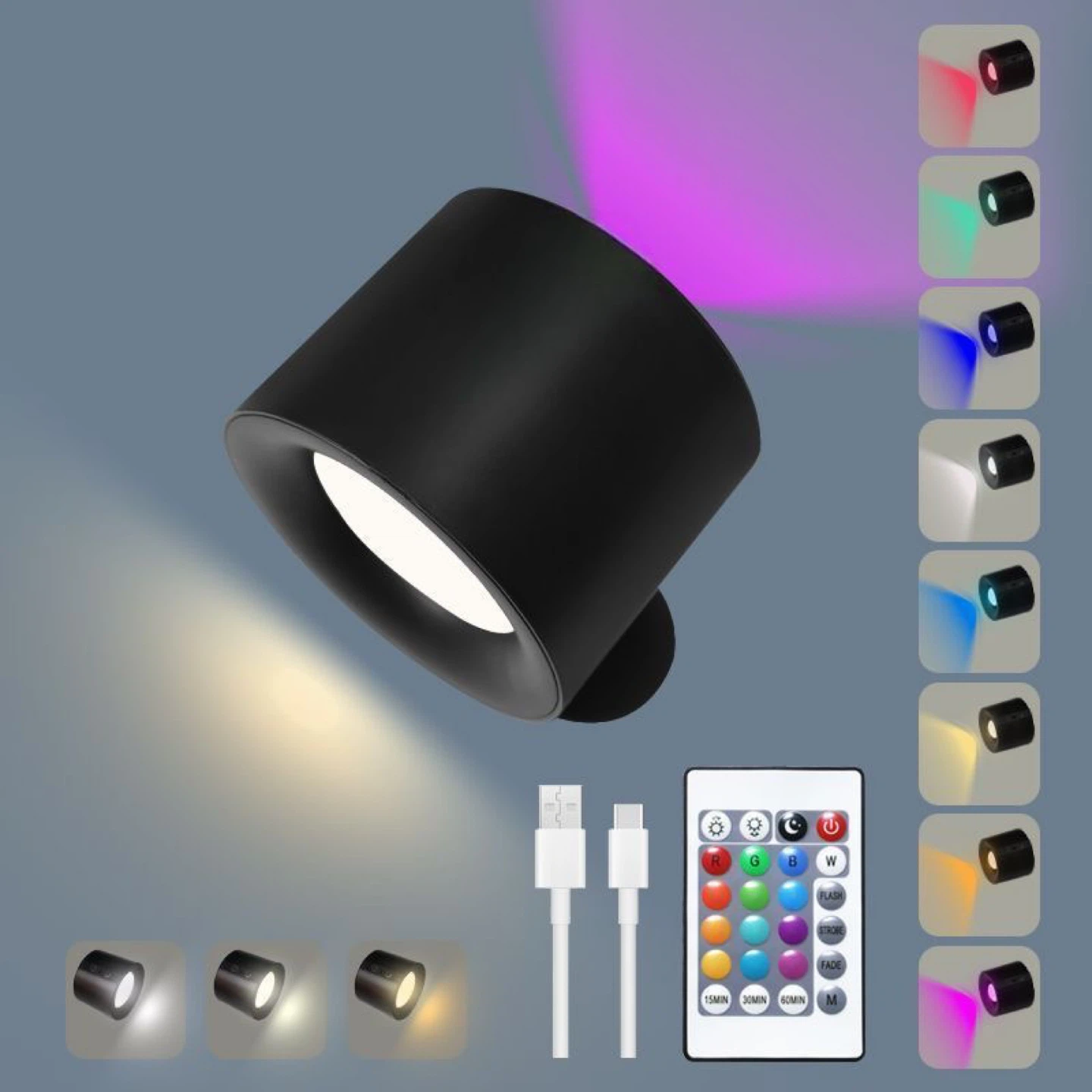 New RGB LED Wall Sconce with Remote Control