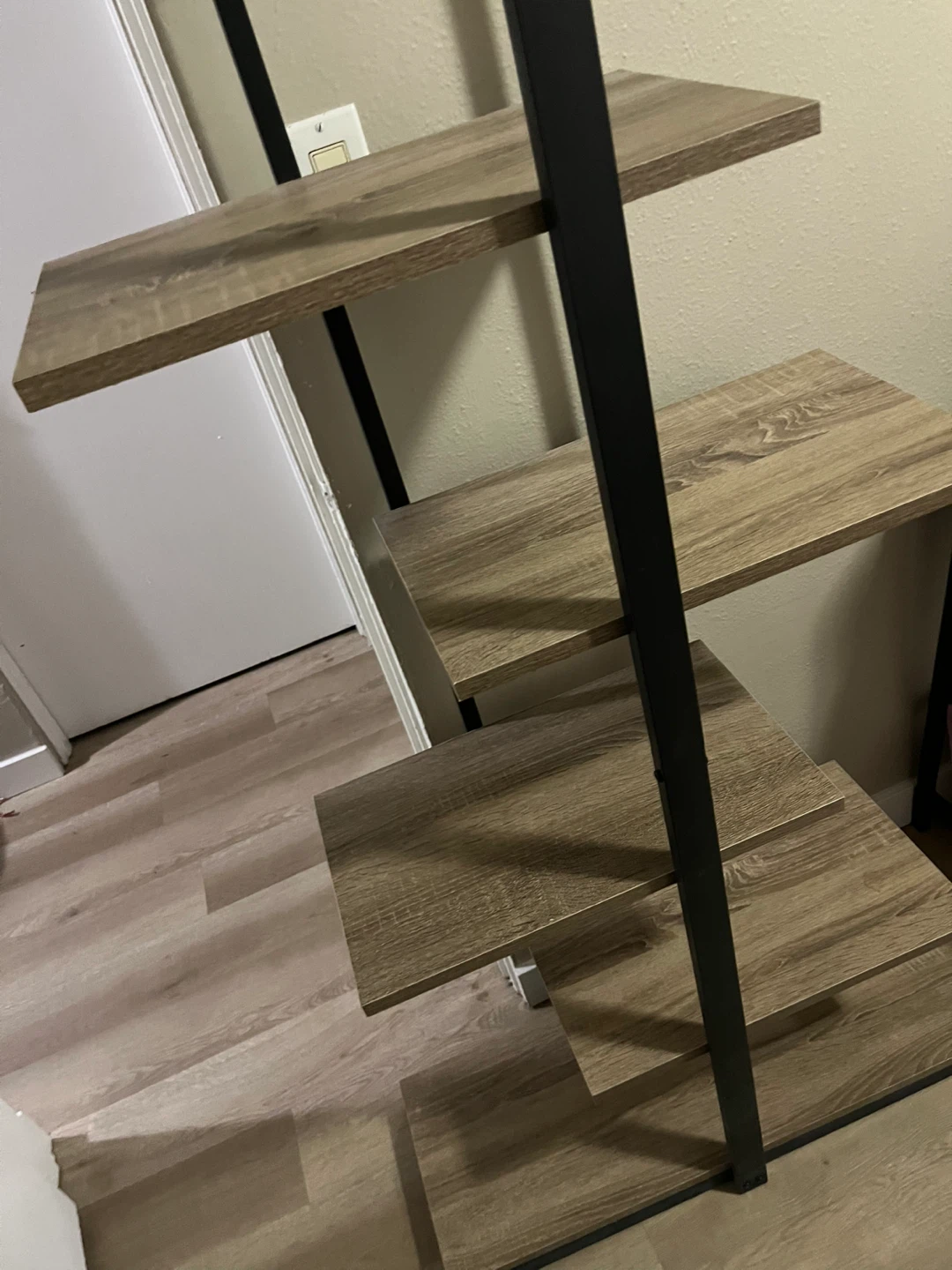 Ladder Shelf - Wood and Black Metal - photo 3