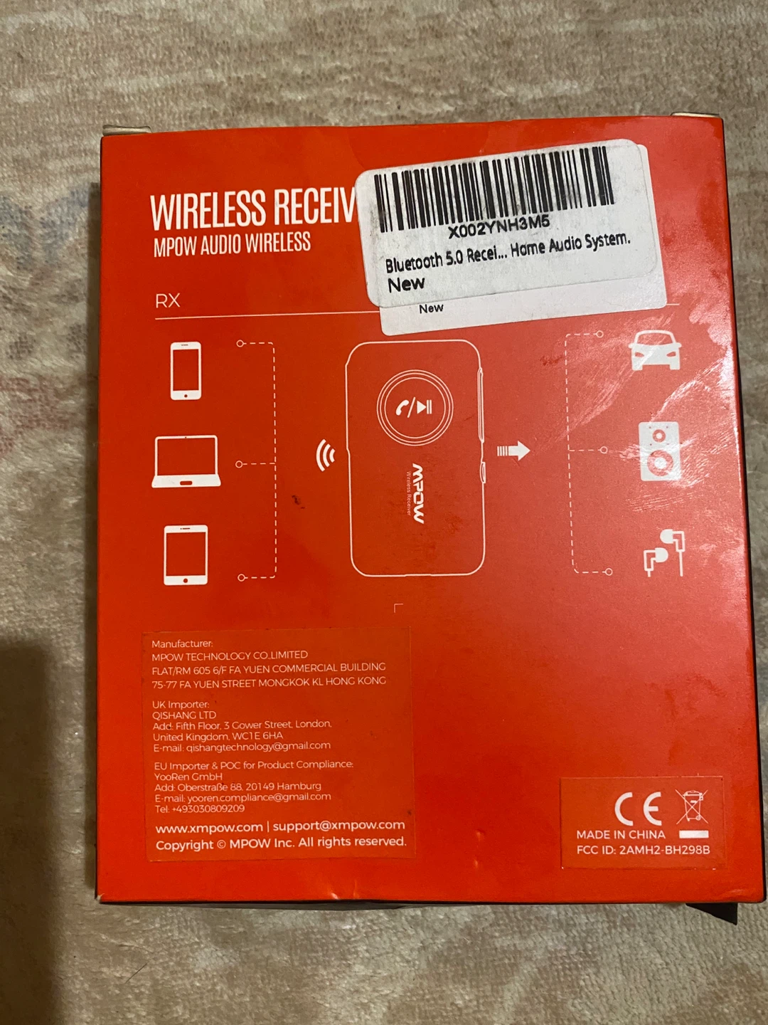 MPOW BH298B Wireless Audio Bluetooth Receiver NEW - photo 4