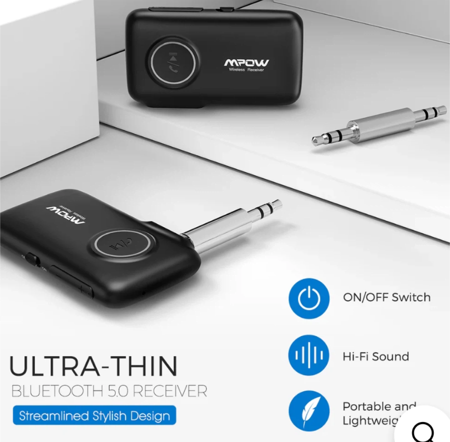 MPOW BH298B Wireless Audio Bluetooth Receiver NEW