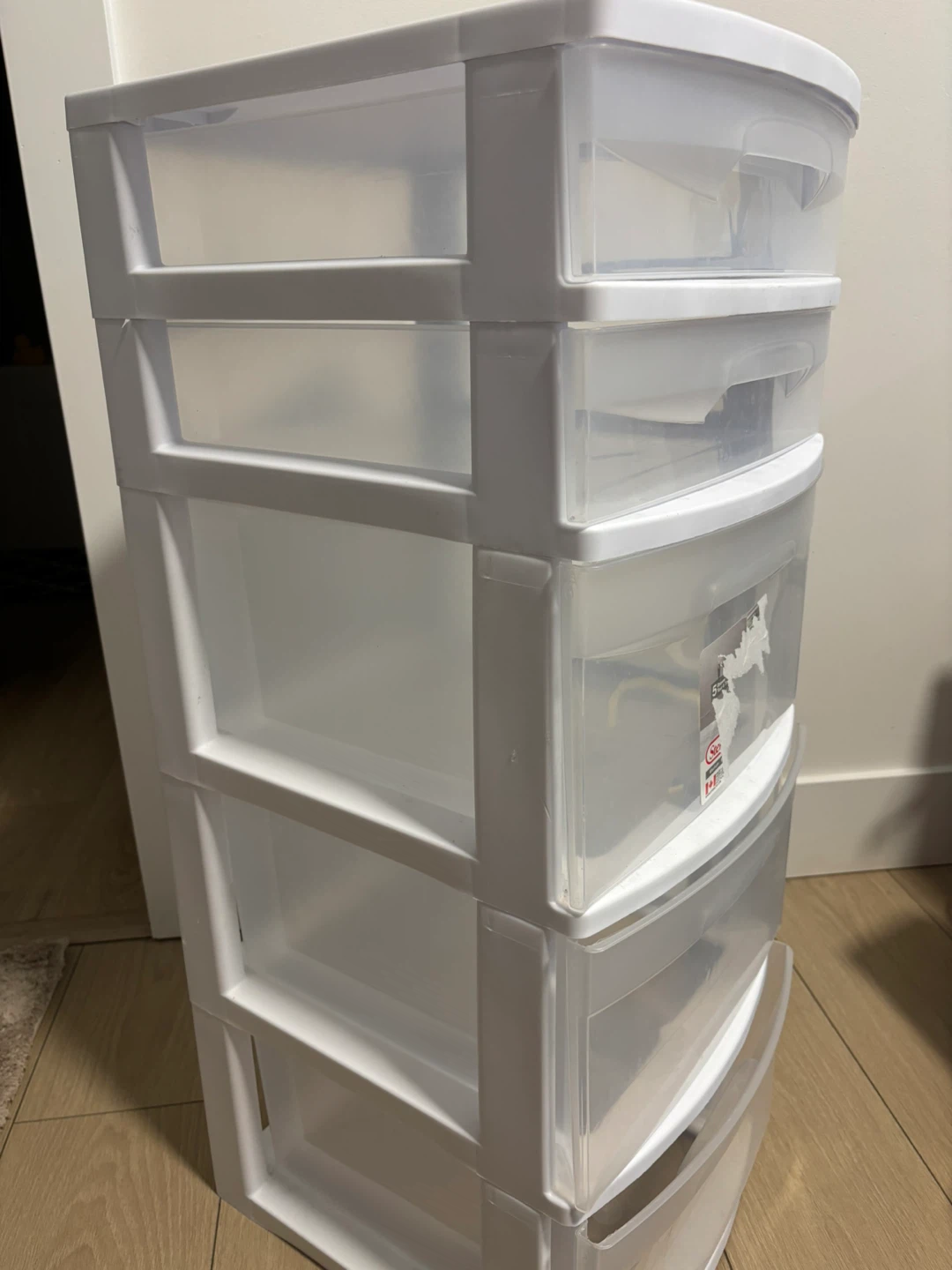 Sterilite 5 Drawer Plastic Rolling Cart