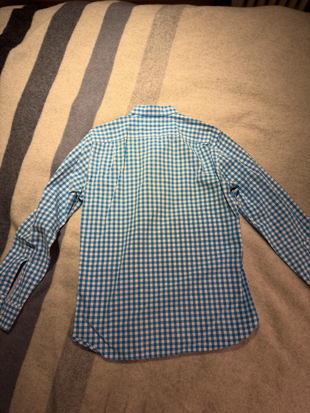 Bonobos Blue Gingham Slim Fit Button-Down Shirt - Size M - photo 2
