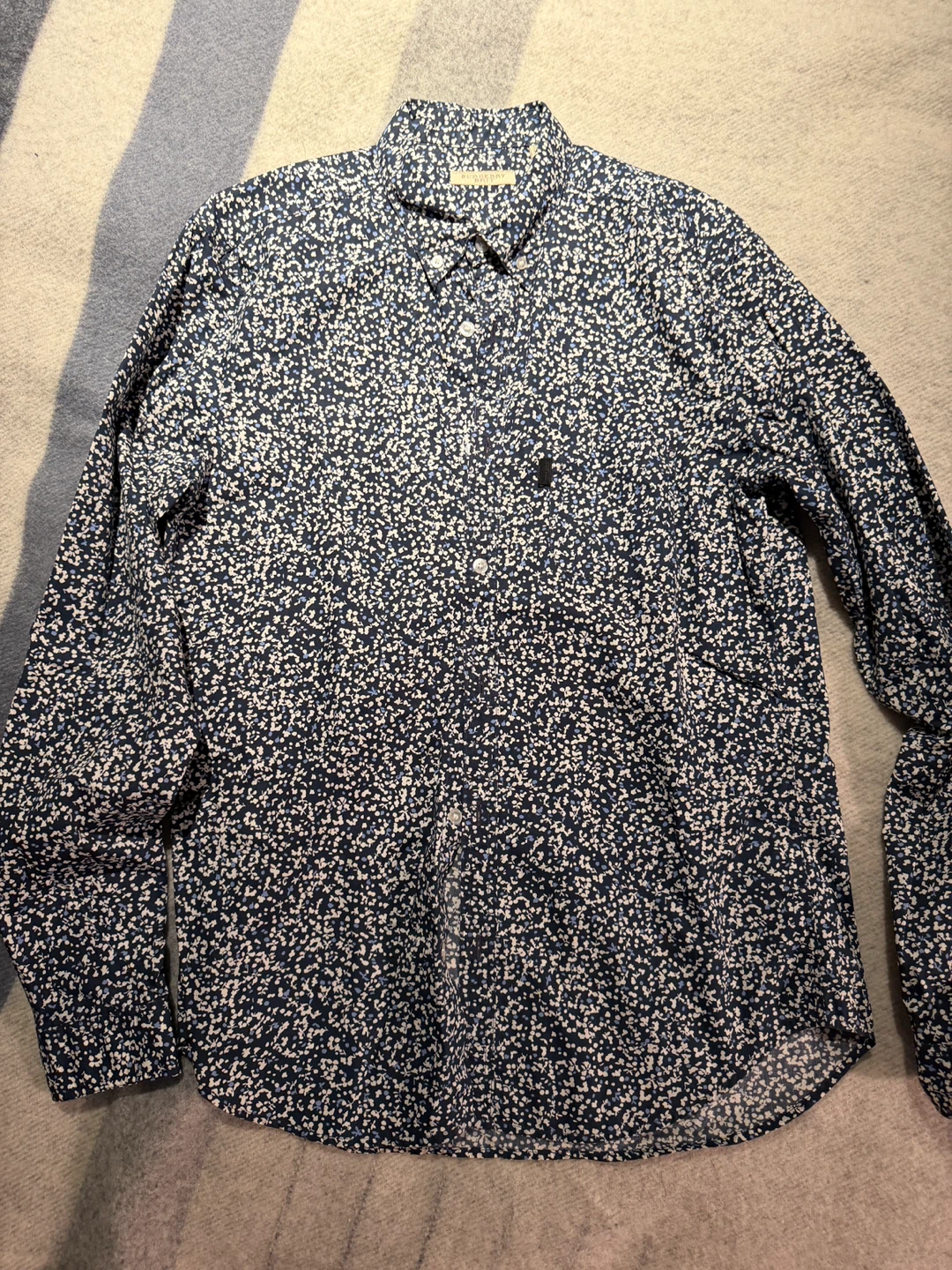 Burberry Brit Men's Floral Print Long Sleeve Shirt Size M