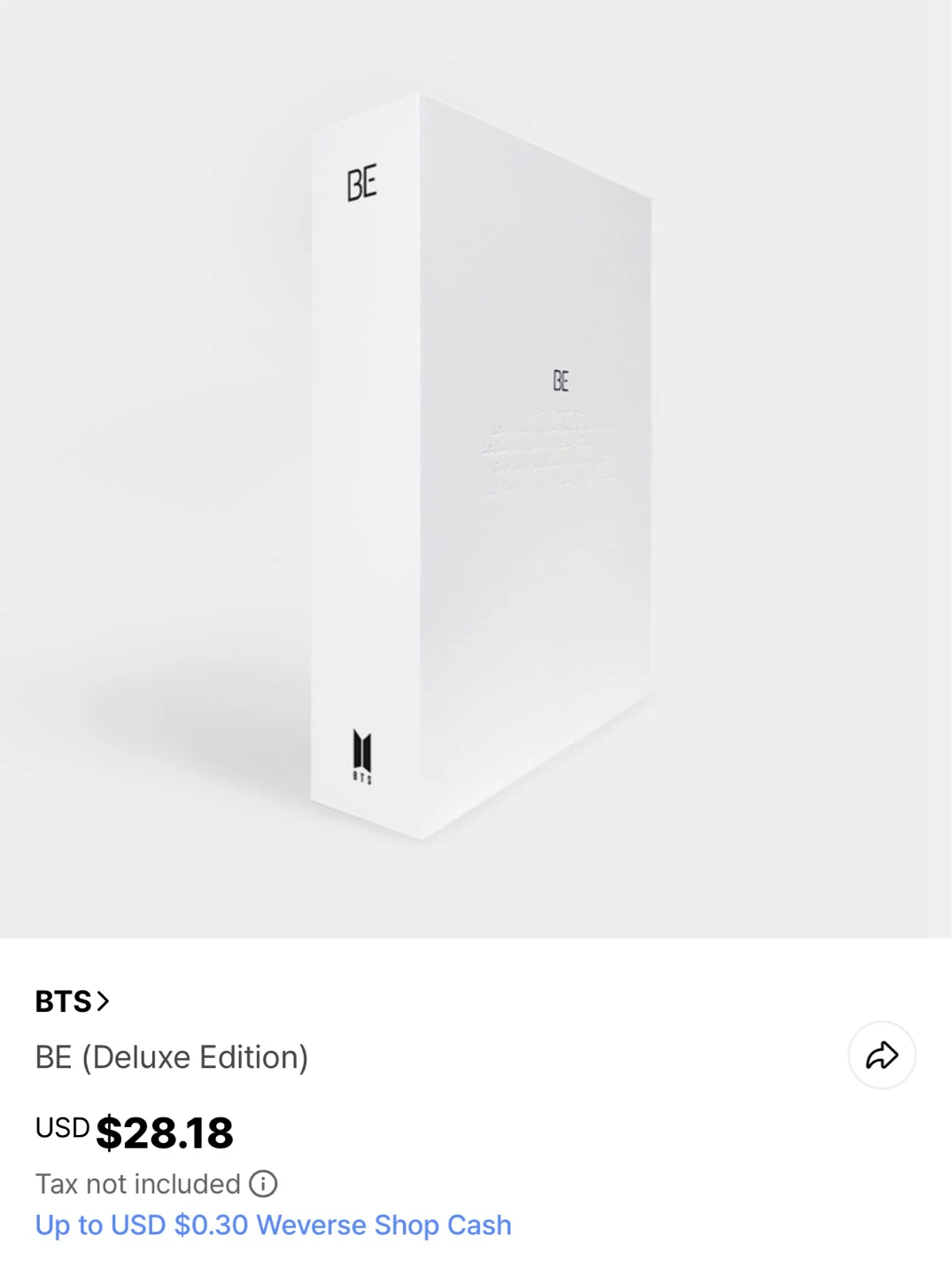 BTS BE Album Deluxe Edition - photo 3