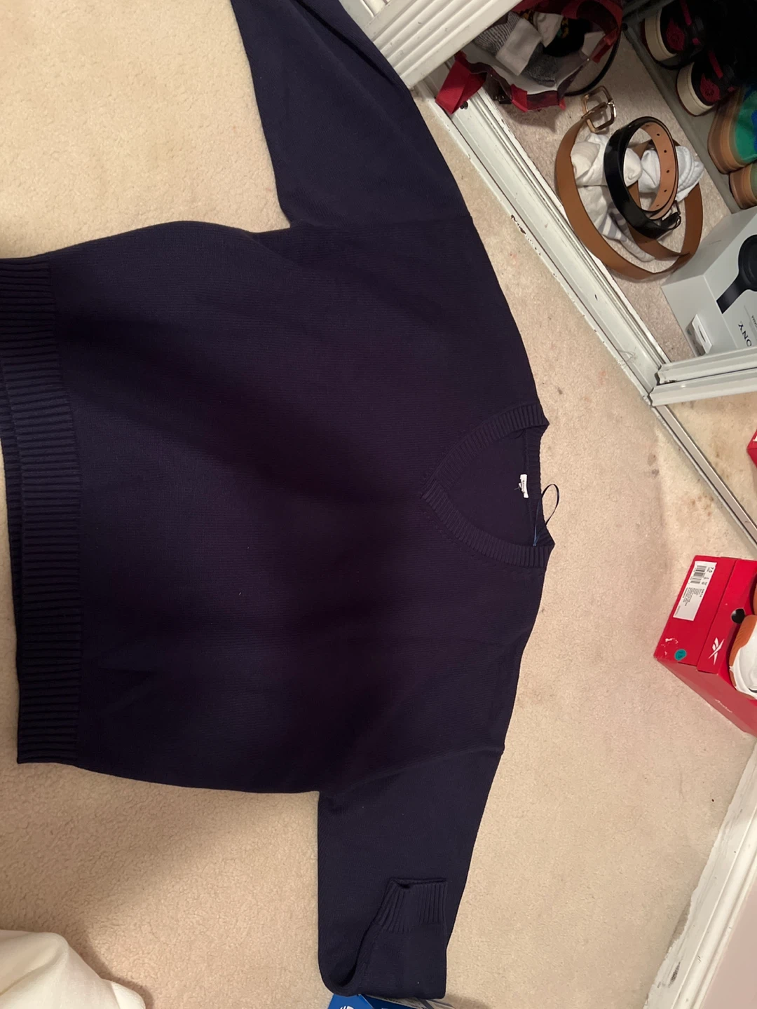 Garage Navy V-Neck Sweater - Size TG/L/XL - photo 4