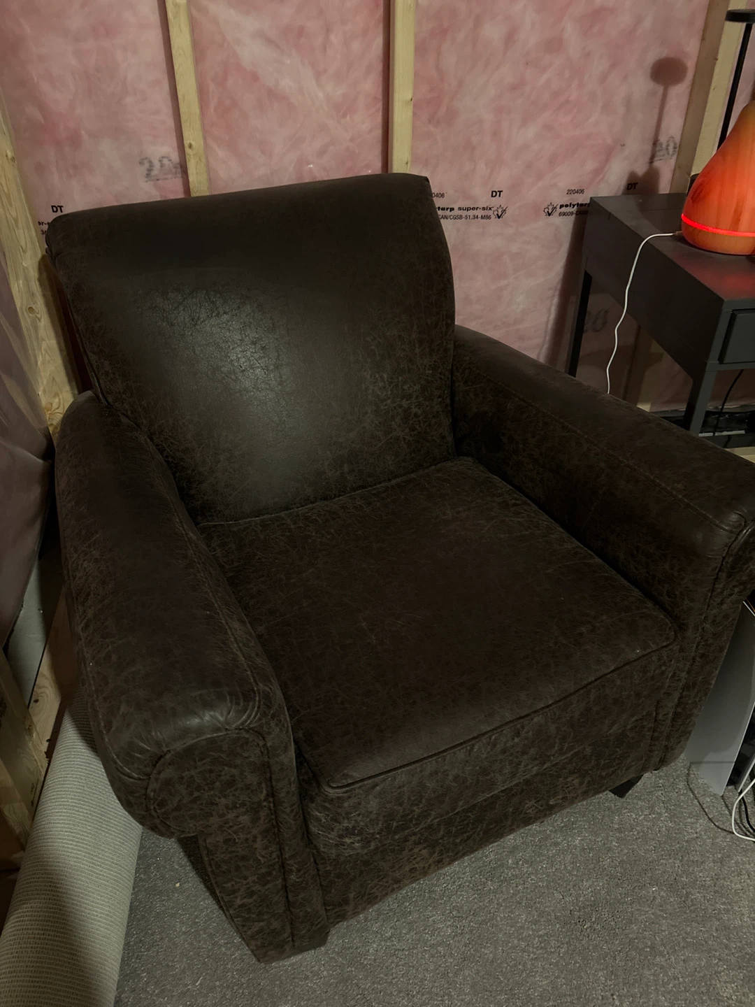 Dark Brown Leather Armchair