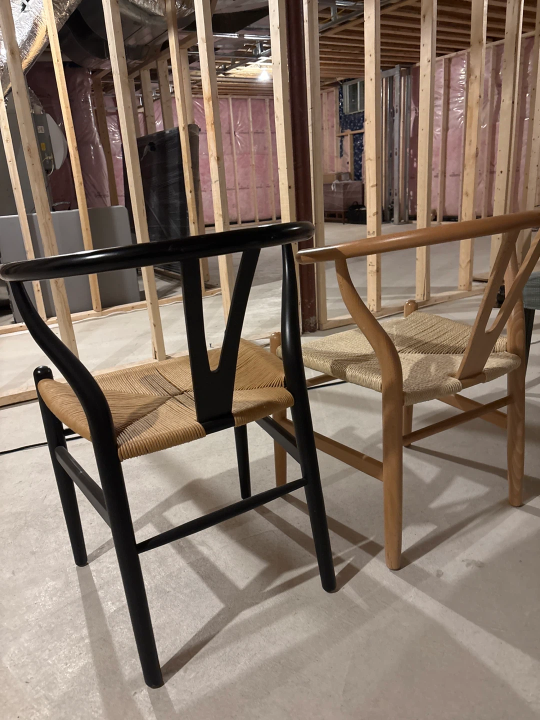 Wishbone Chairs - Natural Wood and Black - photo 4