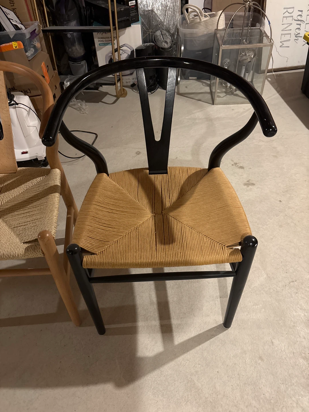 Wishbone Chairs - Natural Wood and Black - photo 3