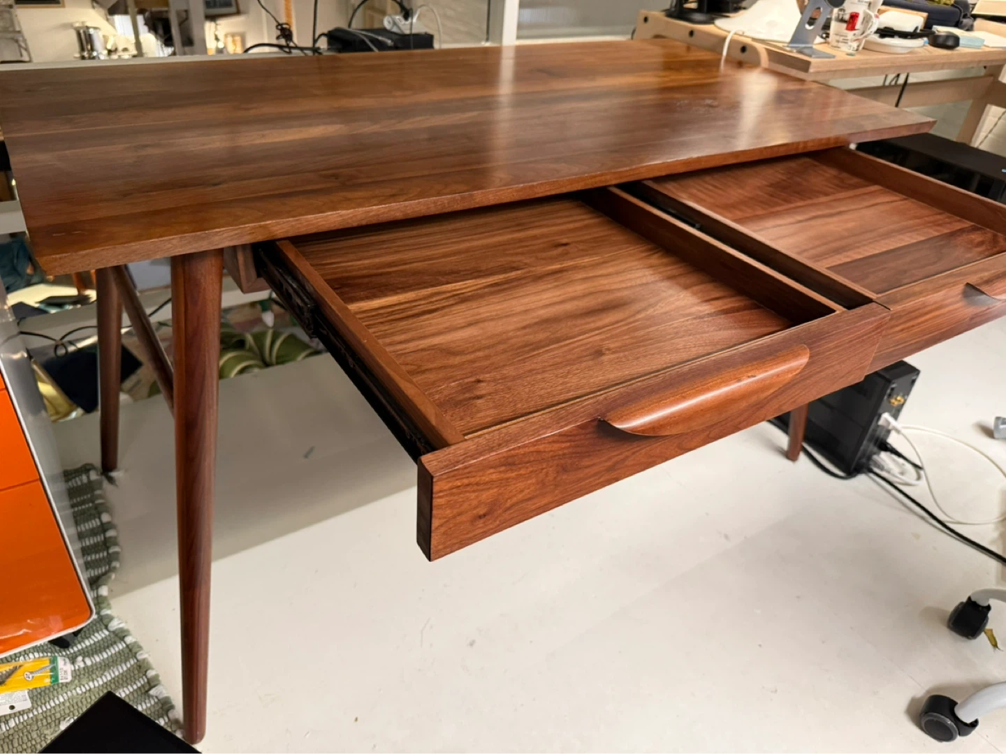Poly and Bark Etta Solid Wood Desk with Two Drawers - photo 3