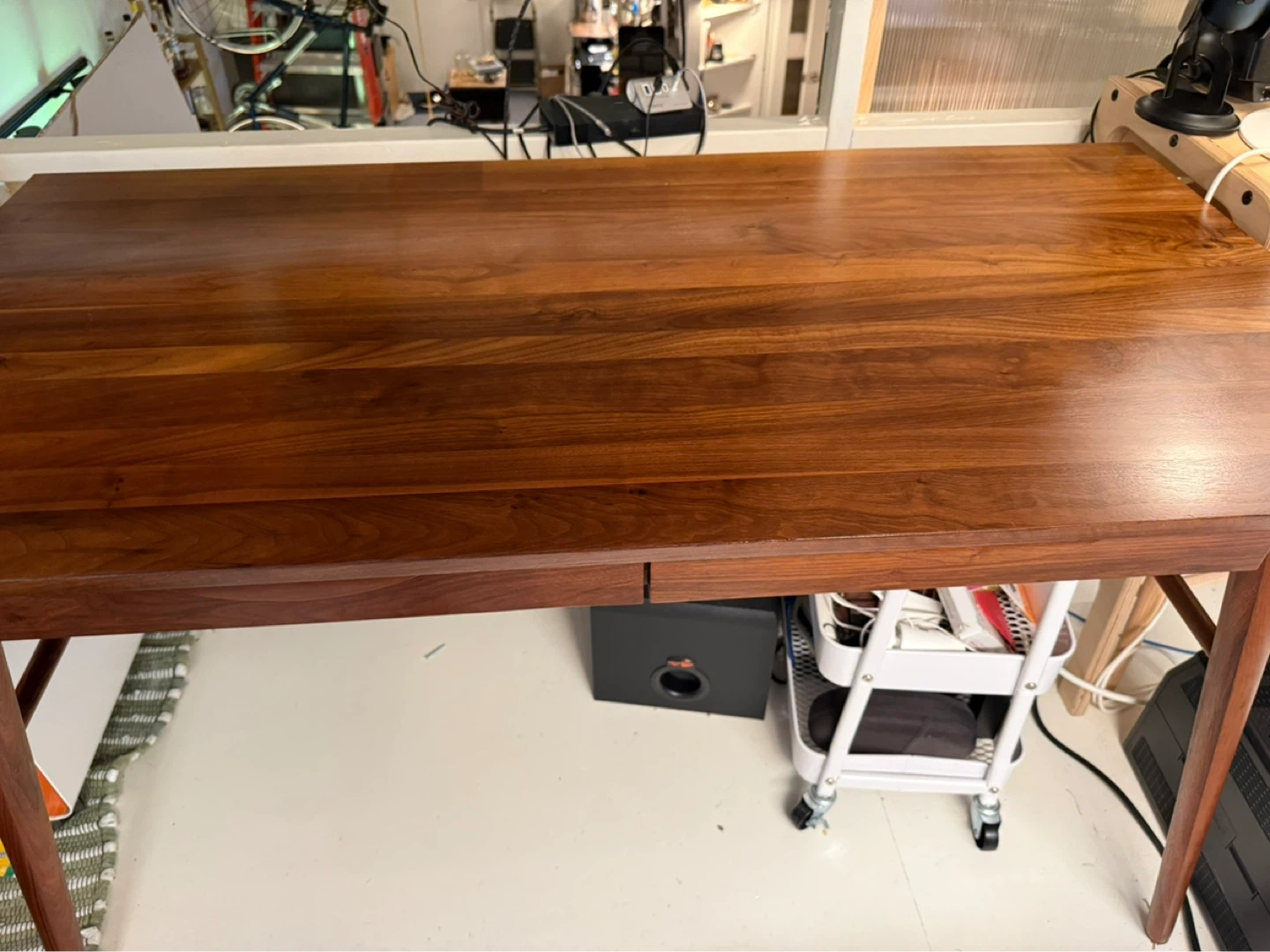 Poly and Bark Etta Solid Wood Desk with Two Drawers